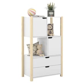 Armário Organizador Kids Liv Branco Soft Natural - Matic