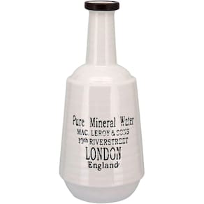 AUVERGNE GARRAFA DECORATIVA 35x16x16cm CERÂMICA BRANCO