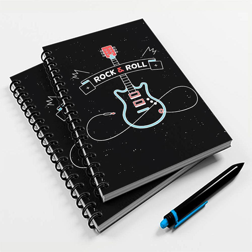 Caderno Universitário 96 Fls Rock And Roll
