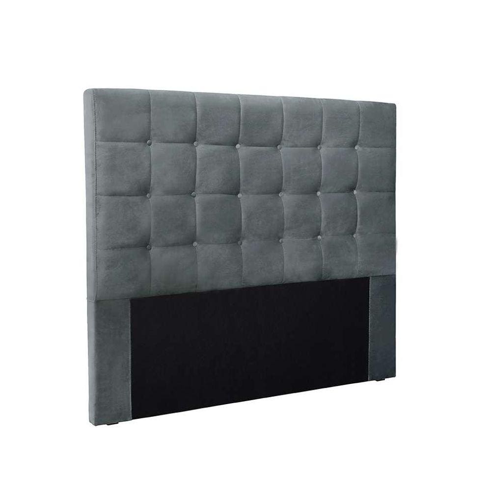 cabeceira casal verona veludo cinza