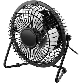 Micro Ventilador De Mesa Usb Silencioso Articulável Preto