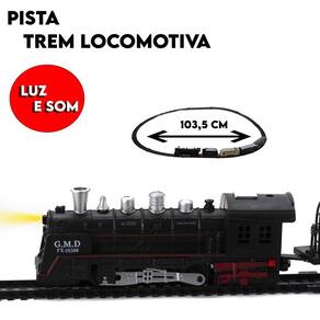 Trenzinho Luz E Som Bate Volta Trem Locomotiva Brinquedo