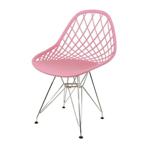 Cadeira Base Metal Kaila OR Design Rosa