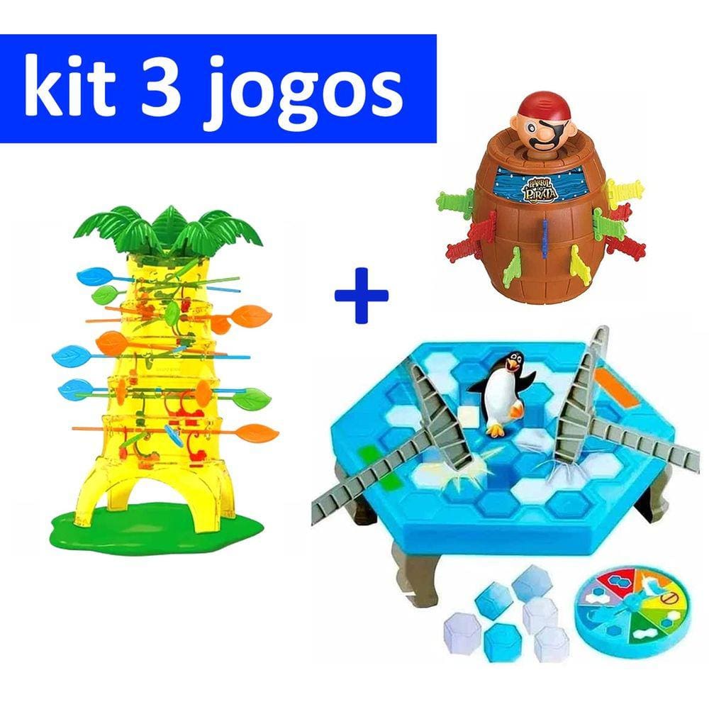 Kit Pula Pirata Pula Macaco 2 Jogos Brinquedos Infantil Criança