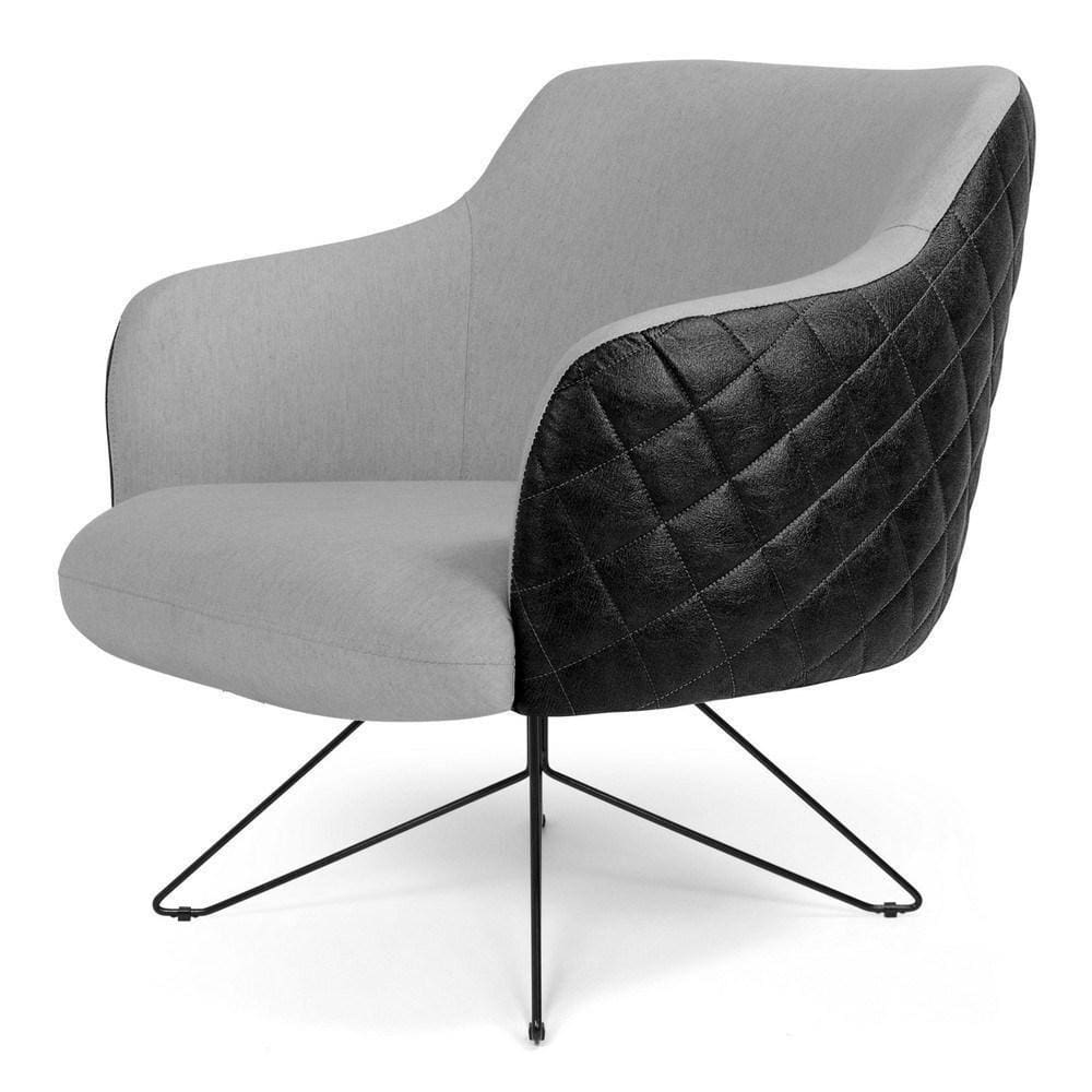 Poltrona Jade Base Orby Fixa C-315 Linho Cinza Claro