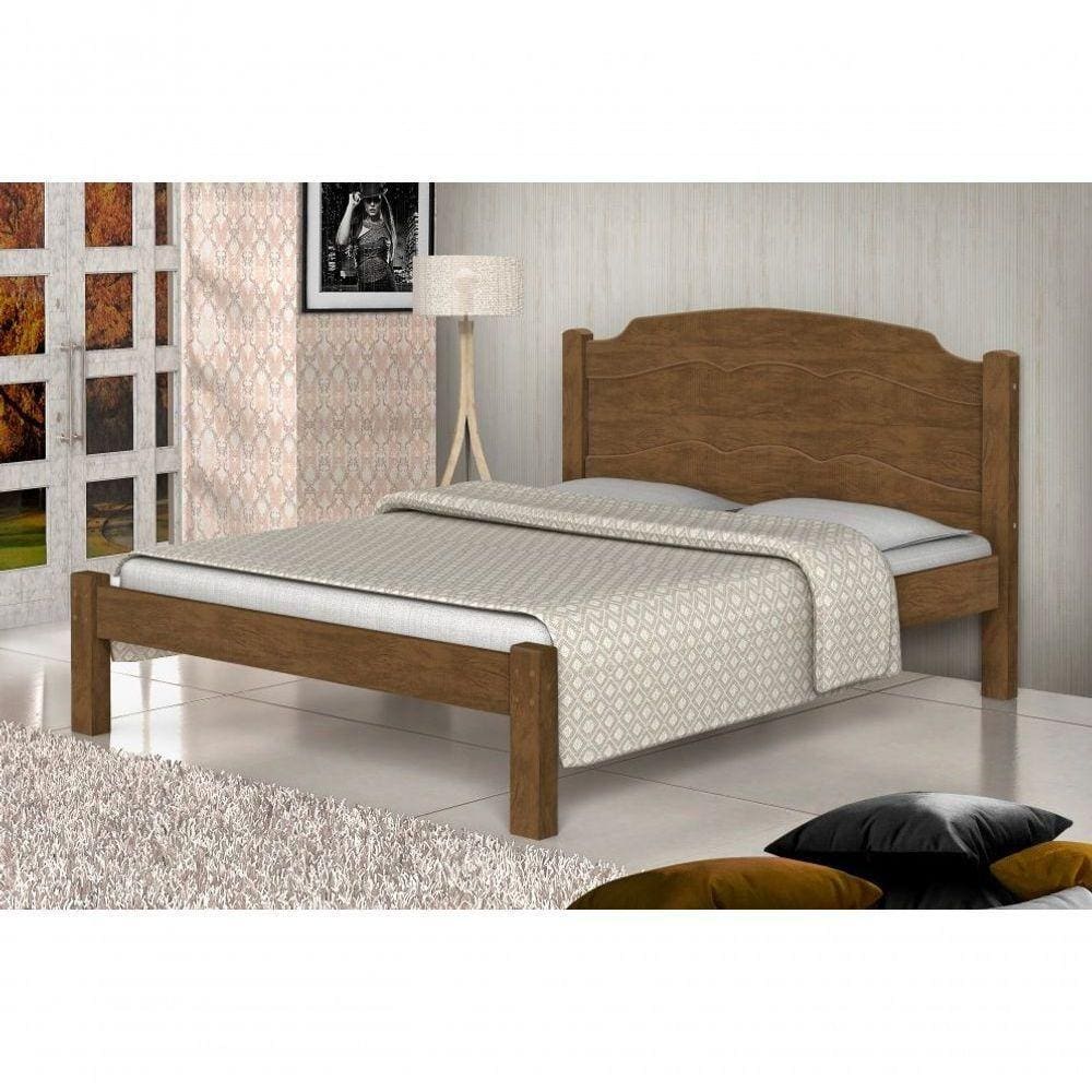 Cama Solteiro Maciel Castanho Com Colchão