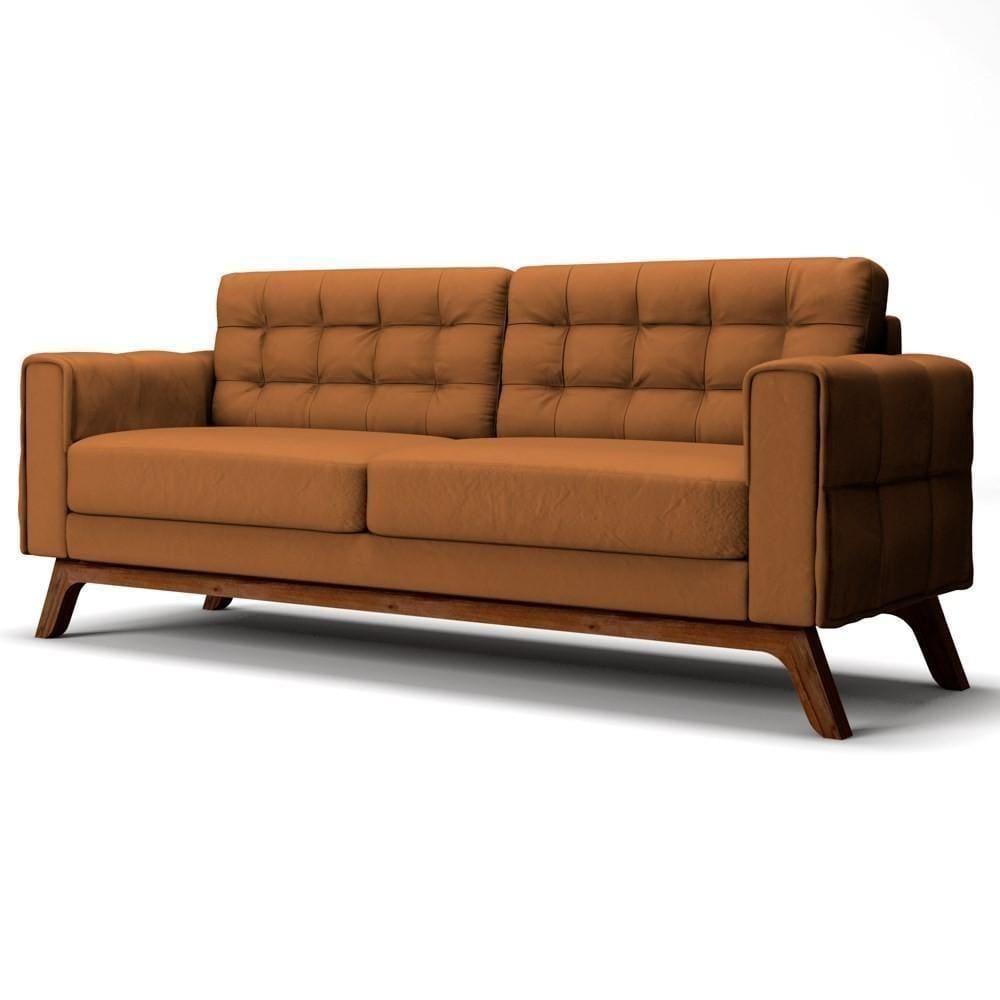 Sofá 150 Cm 2 Lugares Sandero B-262 Veludo Telha - Domi