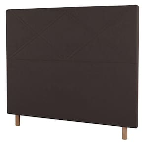 Cabeceira Cama Box Casal Cairo 140cm Veludo Marrom