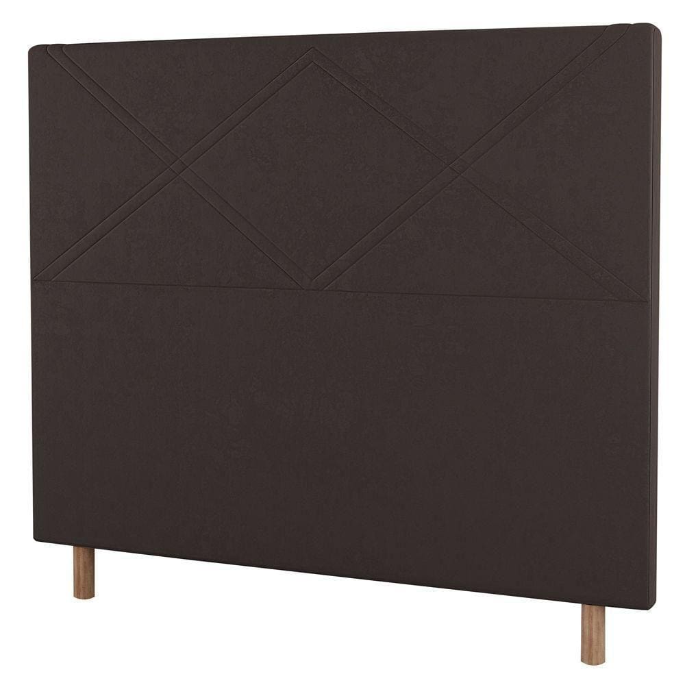 Cabeceira Cama Box Casal Queen Size Cairo 160cm Marrom