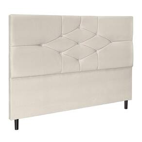 Cabeceira Camboriú Para Cama Box Queen 164 Cm Suede Bege