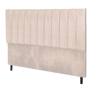 Cabeceira Leblon Para Cama Box Queen 164 Cm Suede Bege