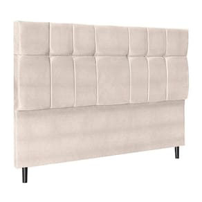 Cabeceira Paris Para Cama Box Casal 144 Cm Suede Bege