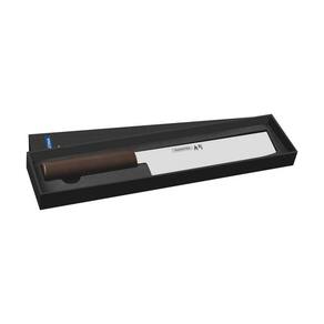 Faca Nakiri 7 Sushi Silver Marrom Lamina De Aco Inox E Cabo De Nylon Tramontina
