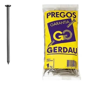Prego Gerdau com Cabeça 19x27 1kg - Embalagem com 20 Unidades
