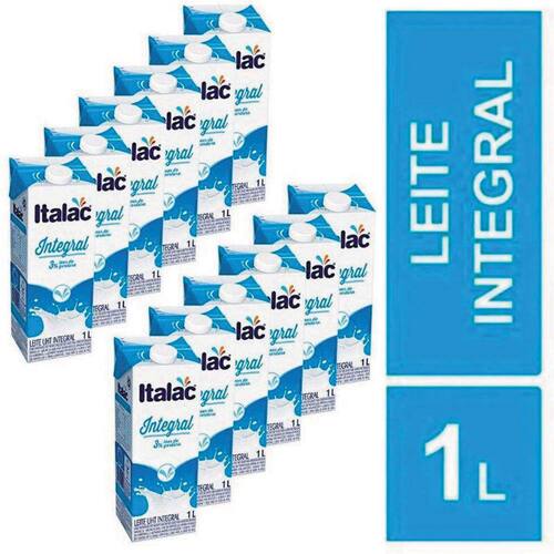 Leite Longa Vida Integral Italac 1l - 12 Unidades