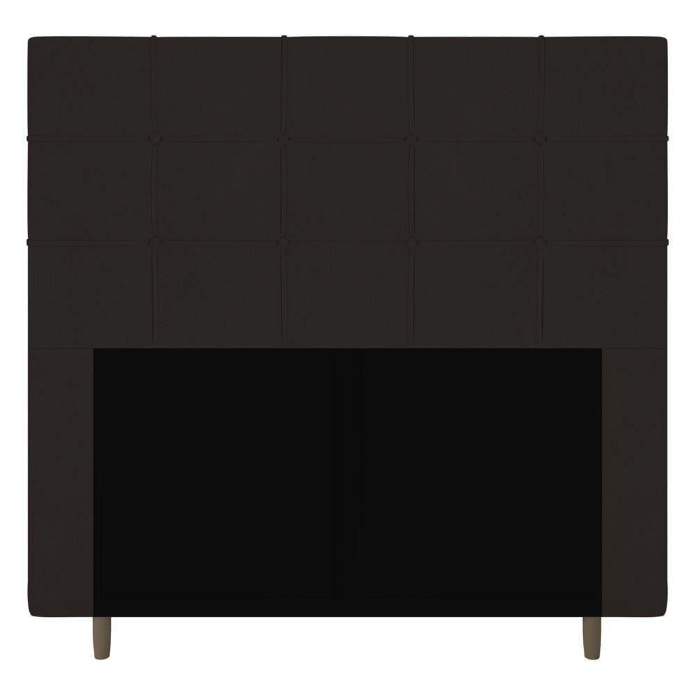 Cabeceira Cama Box Casal Leiria 140Cm Suede Marrom - Abmaza