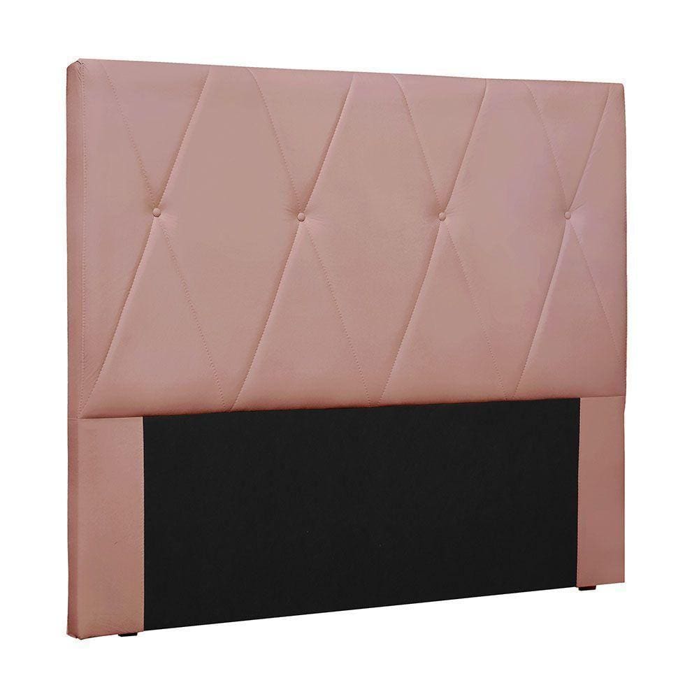 Cabeceira Para Cama Box King Aquilla 195Cm Veludo Rosa
