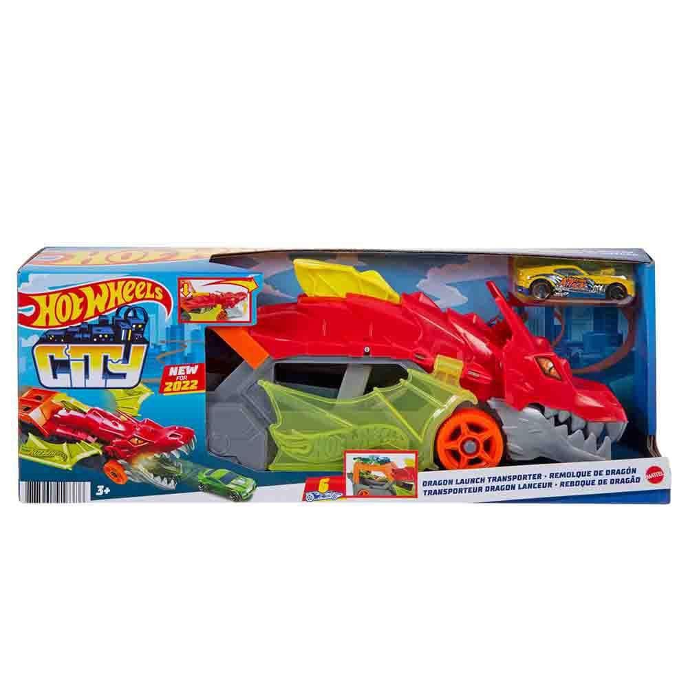 Pista de Percurso e Veículo - Hot Wheels - City - Robô Tubarão