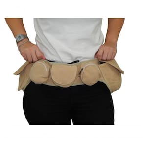 Cartucheira Pochete Feminina De Cintura Zup Cor Bege