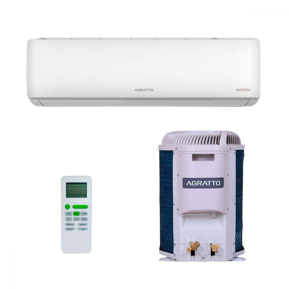 Ar Condicionado Split Inverter Agratto Hi Wall Liv Top 9000 BTUs Quente Frio LCST9QF - 220V
