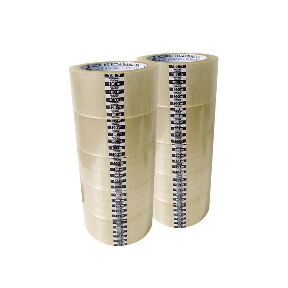 Fita Adesiva Transparente 45Mm X 100Metros - 30 Rolos