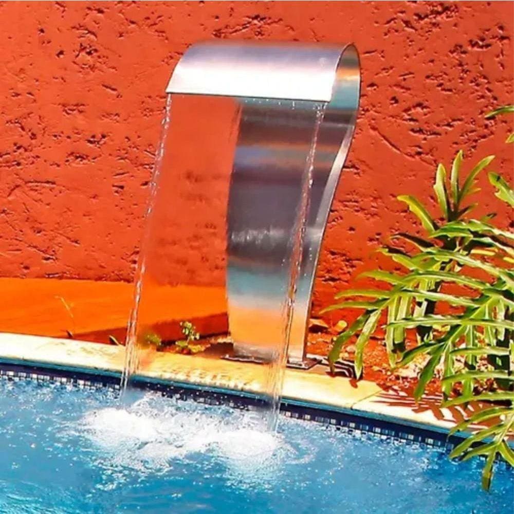 Cascata Para Piscina 60 X 26Cm Aço Inox Naja Junior Bortonio