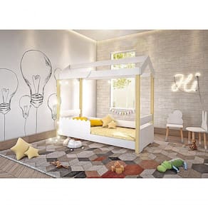 Cama Juvenil Jhulia Branco Com Led