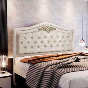 Cabeceira Holanda 1,95 M Com Design Retro King Marfim