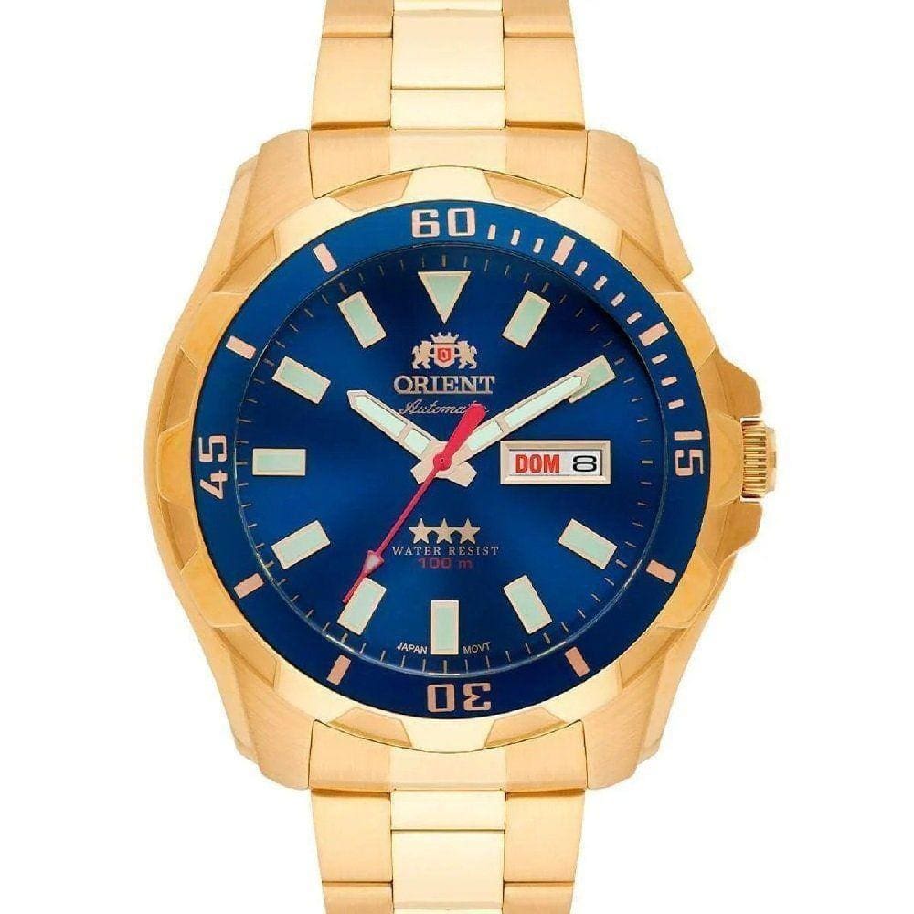 Relógio Orient Masculino Dourado 469GP078F D1KX
