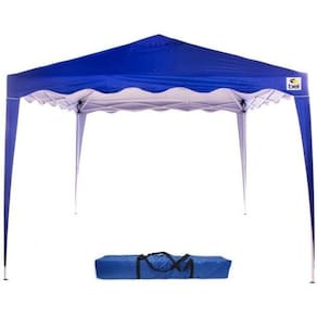 Tenda 3x3m Dobrável Sanfona Poliéster Gazebo Alumínio Praia Azul - Belfix