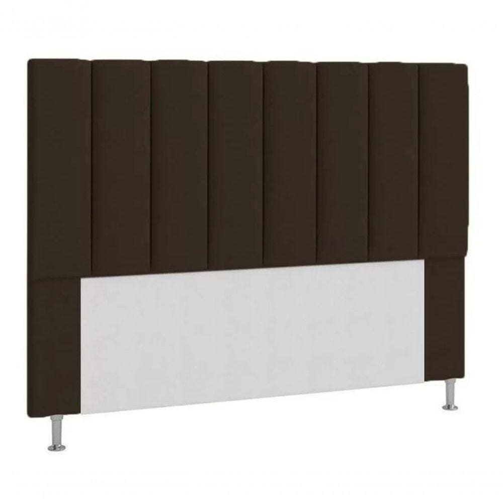 Cabeceira Estofada Cama Box Casal 140 Cm Marrom