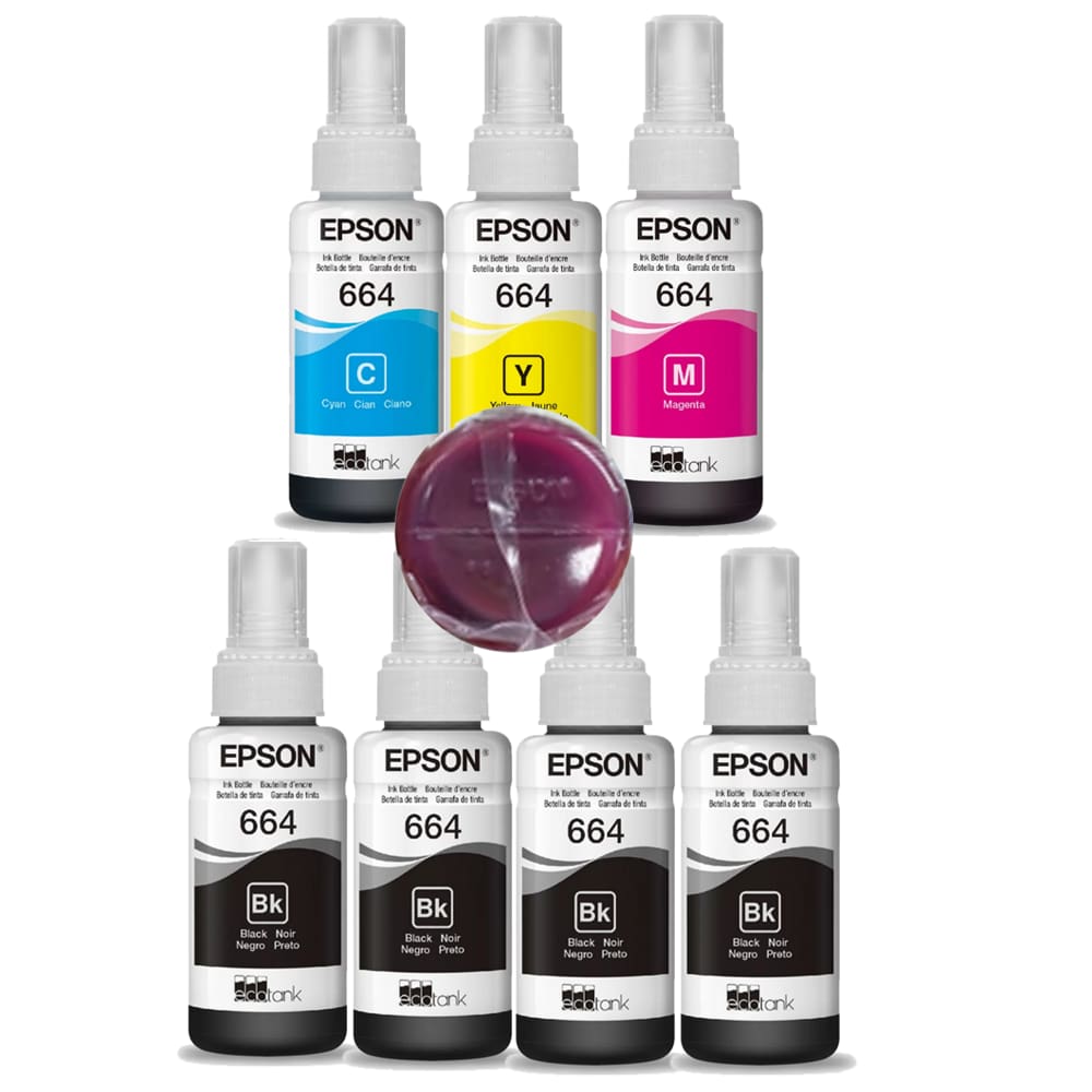 Kit 7 Tintas Epson P/ L375 L395