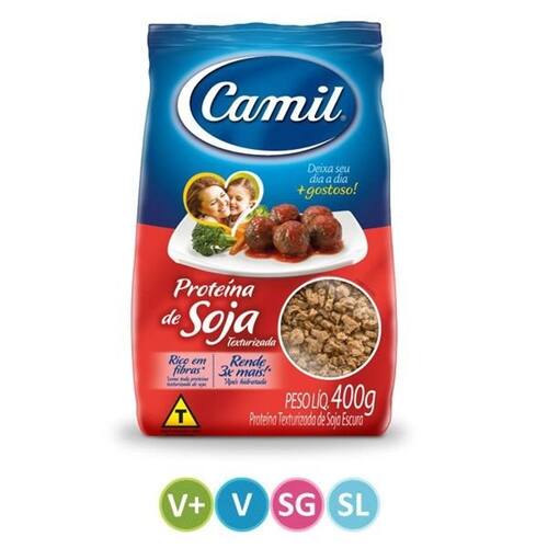 Proteina Texturizada de Soja Escura Carne Camil Pct 400g