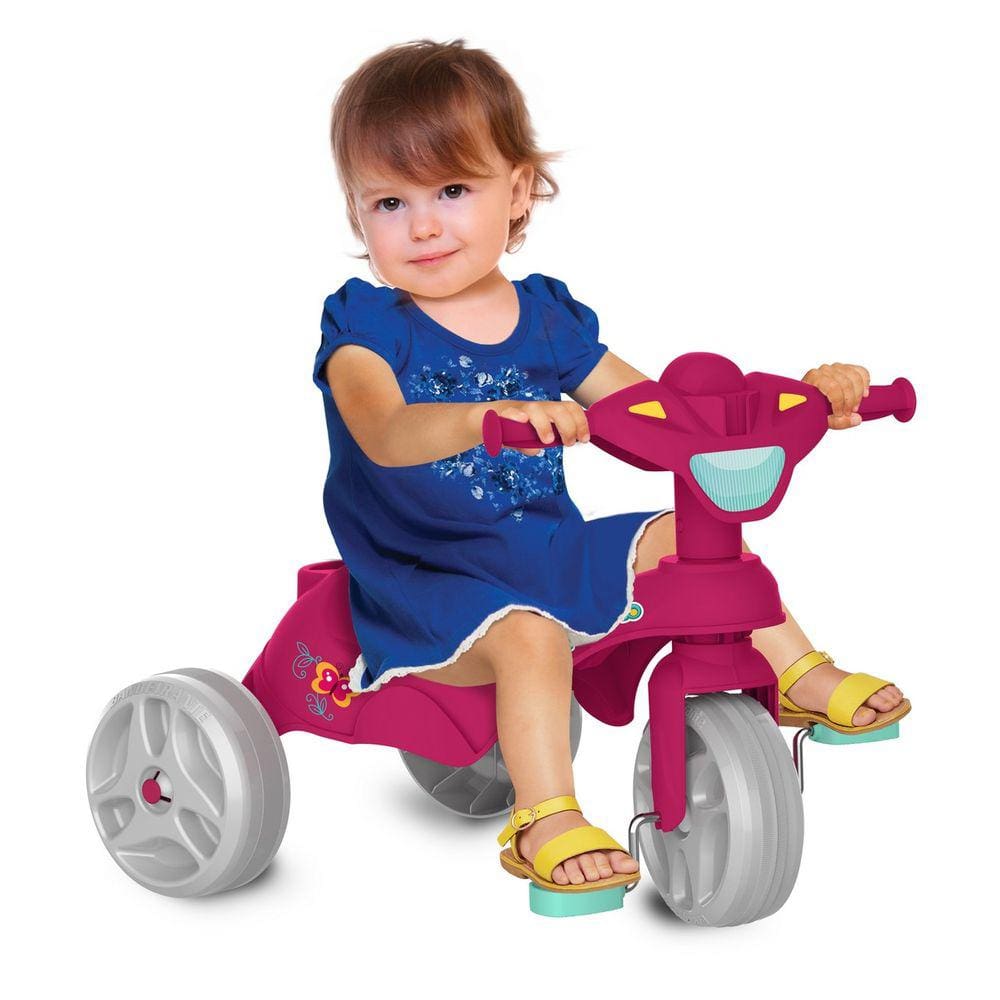 Motoca Triciclo Pedal e Passeio Adventure Azul (841) Brinquedos