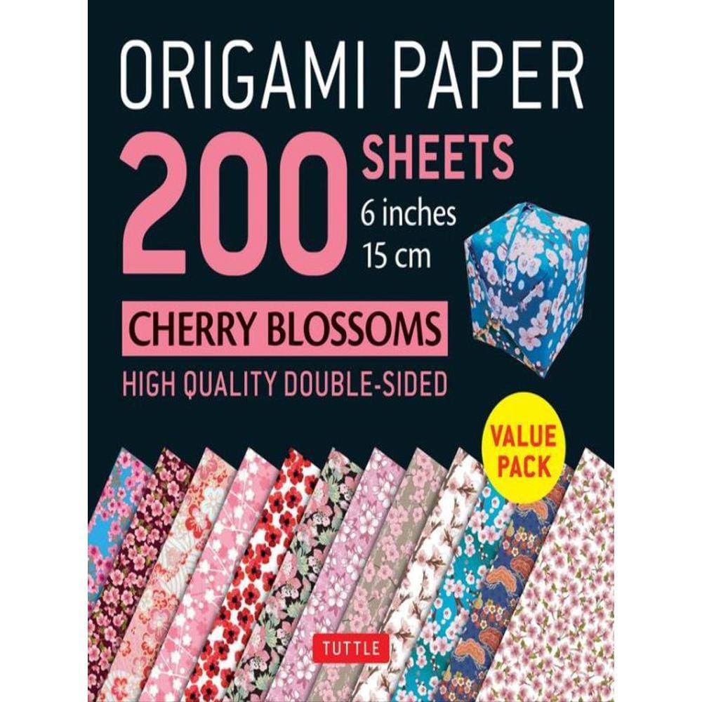 Origami Paper 200 Sheets Cherry Blossoms 6 Inches 15 Cm