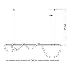 Pendente Nova York Dourado Cordão Em Led 3000K Pd13112-1.000