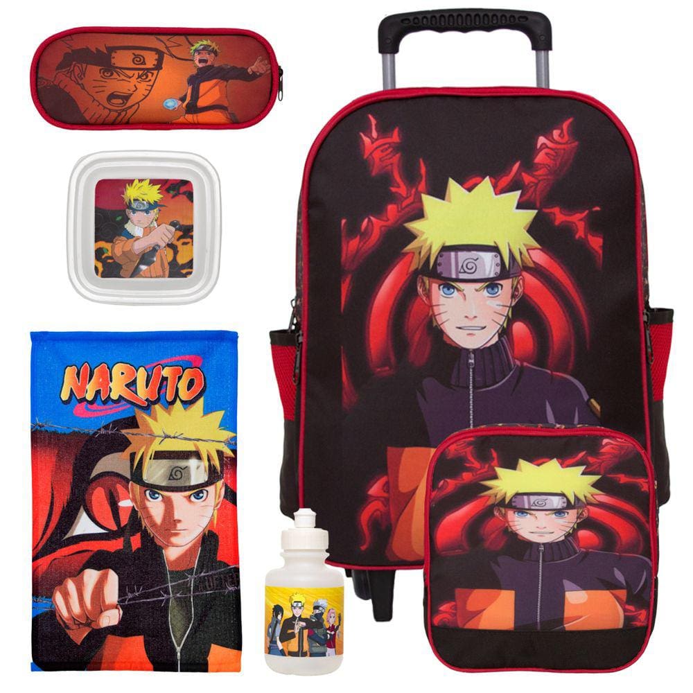 Mochila Escolar Infanto- Juvenil Naruto Uzumaki Anime Desenho em