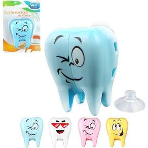 Porta Escova Dental Parede Plastico Dentinho Ventosa Colors