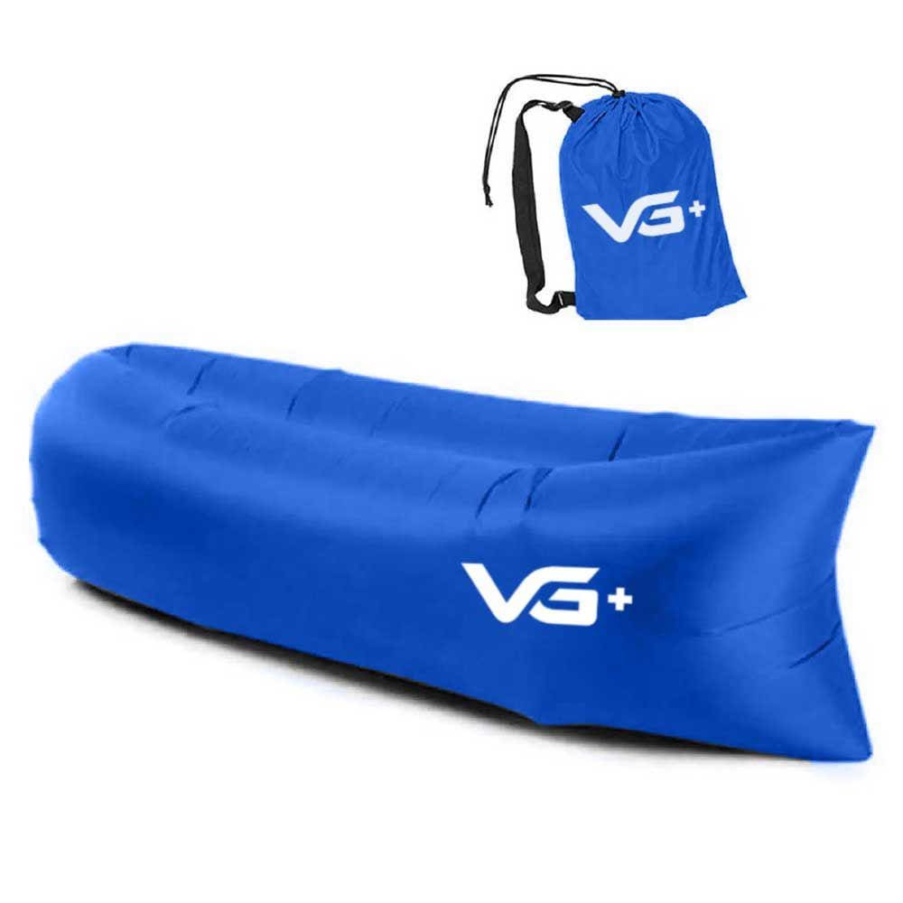 Sofá Puff Air Bag Inflável para Camping Azul Escuro VG+