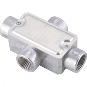 Condulete Fixo 1" "X" Com Tampa / Rosca Bsp / Sem Pintura