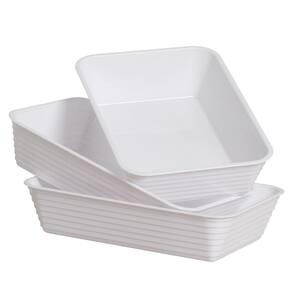 Kit 20 Travessa Retangular Linha Branca Festas 180 x 270mm