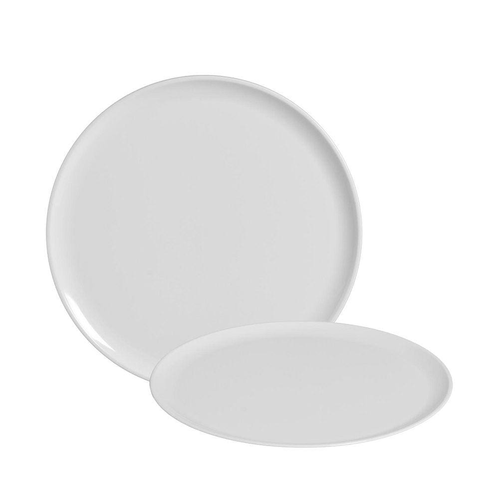 Kit 10 Bandeja Prato Redondo Servir Bolo Festa Branco 420mm