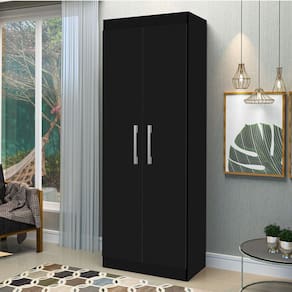 Armário Multiuso 2 Portas Lumina J&A Móveis Preto