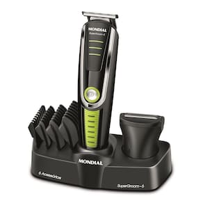 Aparador De Pelos Mondial Super Groom Bg-04 Preto Bivolt