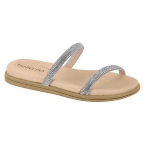 Tamanco Feminino Casual Conforto Com Strass Beira Rio 8488.105