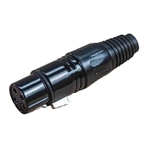 Conector Xlr Fêmea Dreamer Cc003 Com Trava Preto
