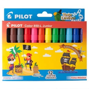 Caneta Hidrográfica Color 850- L Junior 12 Cores Pilot
