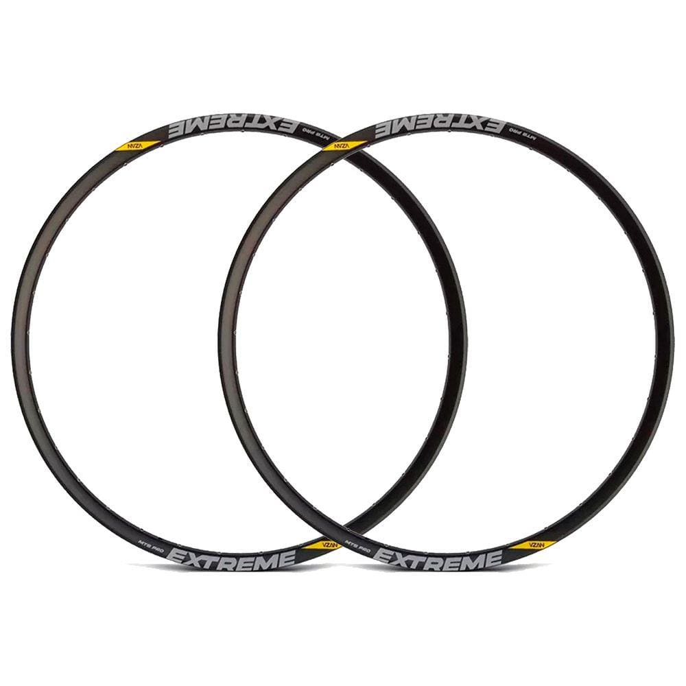 Kit 2 Rodas Aro 29/36 Furos Mtb Cross Country Tubeless Ready Valvula Fina Freio A Disco Extreme Pro Vzan