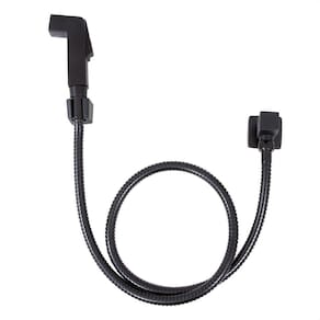 Ducha Higiênica Quadrada Com Registro Em Metal Black Matte