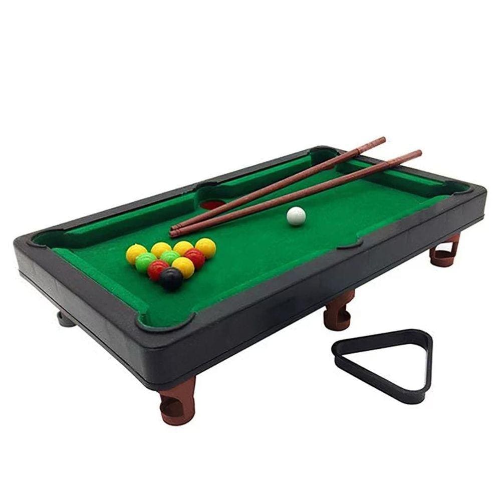Mesa De Mini Sinuca Snooker Bilhar Com Tacos E Bolas